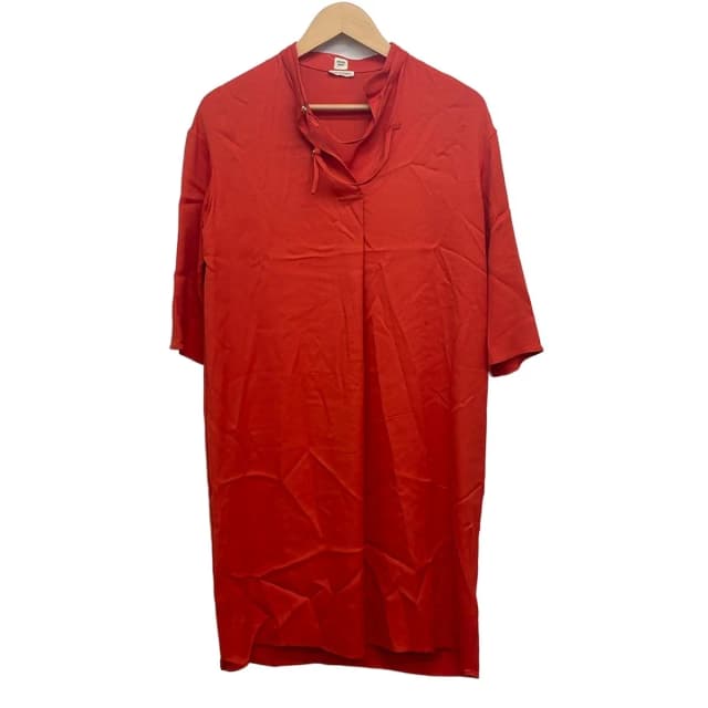 Hermès Dress S Orange V-neck Short Sleeve Long in Orange from The Reluxe, photo 1 of 1