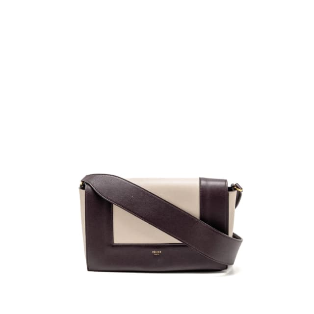 Celine Medium Frame Bag Calfskin Violet/Beige GHW in Beige Calfskin from EMIER, photo 1 of 1
