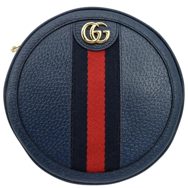 Gucci Ophidia Mini GG Round Web Monogram Leather Backpack Bag Blue 598661 in Blue Leather from Dallas Designer Handbags, photo 1 of 1