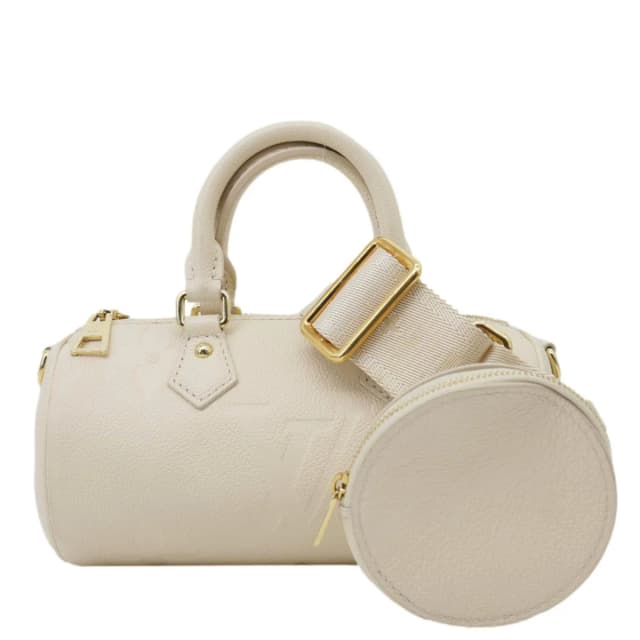 Louis Vuitton Papillon BB Monogram Empreinte Leather Shoulder Bag Off White in White Leather from Dallas Designer Handbags, photo 1 of 1