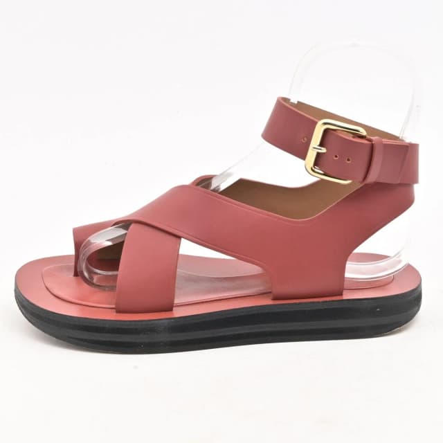 Celine Sandals Red Leather in Red Leather from The Reluxe, photo 1 of 1