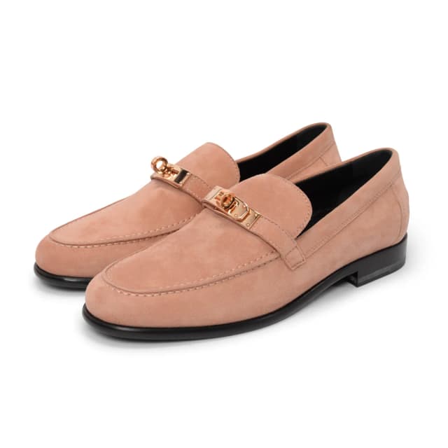 Hermès Destin Loafers 36 in Rose Opaline Suede from Blue Spinach, photo 1 of 1