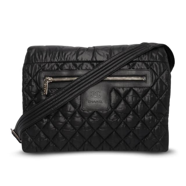 Chanel Quilted Nylon Coco Cocoon Messenger Bag in Black Nylon from Blue Spinach, photo 1 of 1