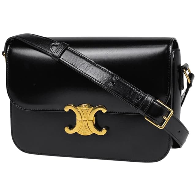Celine Shoulder Bag Triomphe Vache Black in Black from The Reluxe, photo 1 of 1