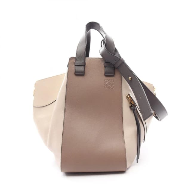 Loewe Handbag Hammock Medium 2-Way Mocha Brown Gray Beige Leather in Brown Leather from The Reluxe, photo 1 of 1