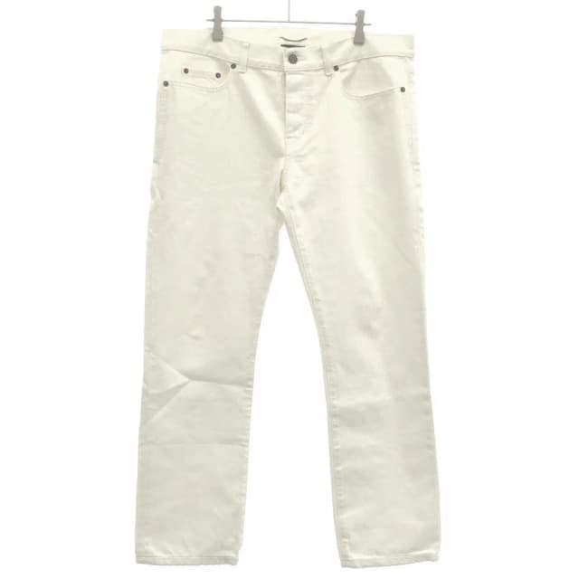 Saint Laurent Sl Lw Denim Pants White 32 in White Denim from The Reluxe, photo 1 of 1