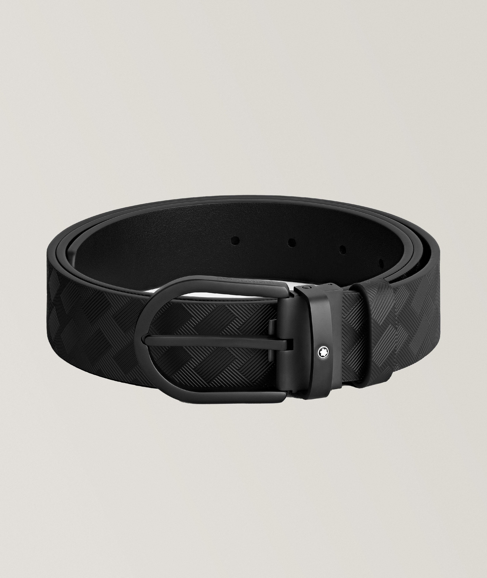 Montblanc Extreme 3.0 Embossed Motif Leather Belt in Black, image 1 of 1 from Harry Rosen