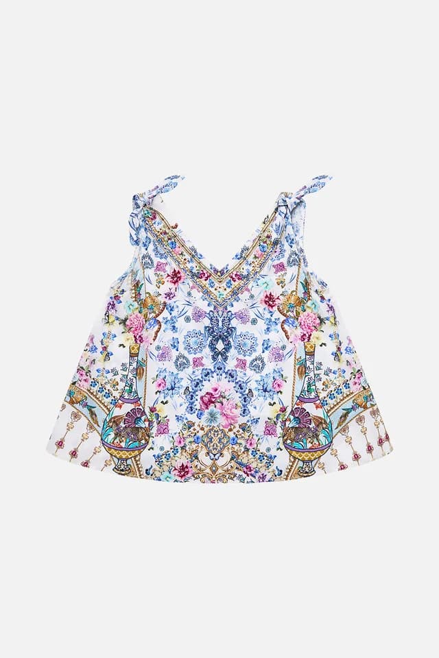 Camilla eBoutique KIDS SLEEVELESS TOP WITH TIE SHOULDER ALL ABOUT THAT LACE, image 1 of 1 from CAMILLA