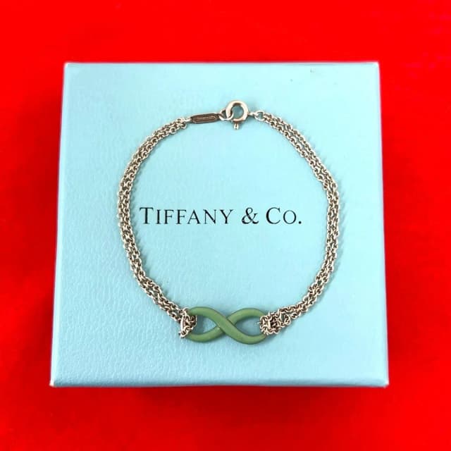 Tiffany & Co. Infinity Double Chain Bracelet 925 Sterling Silver in Silver from The Reluxe, photo 1 of 1