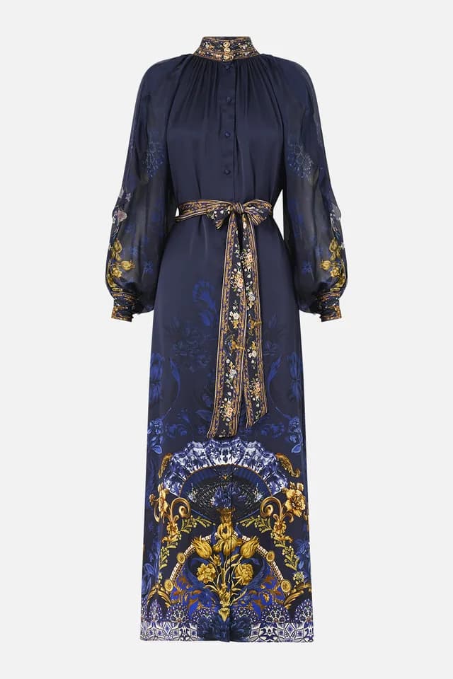 Camilla eBoutique RELAXED SHIRT DRESS WITH FRILL SLEEVE DETAIL NOTES FROM THE BLUE ROOM, image 1 of 1 from CAMILLA