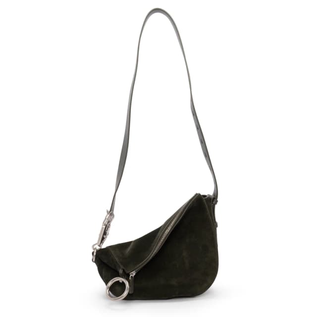 Burberry Small Knight Shoulder Bag in Dark Green Suede from Blue Spinach, photo 1 of 1