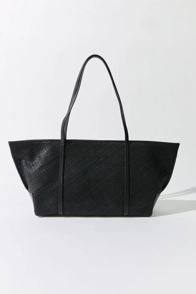 St Agni Woven Bateau Tote - Black, image 1 of 1 from St. Agni