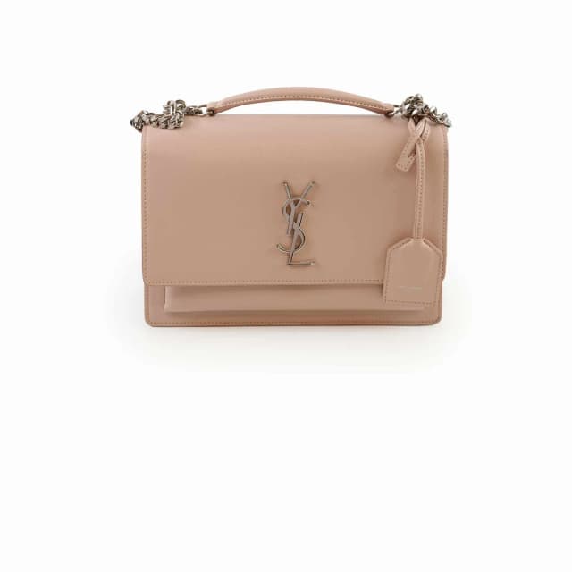 Saint Laurent Sunset Medium Chain Bag Light Pink in Pink Leather from The Purse Affair, photo 1 of 1
