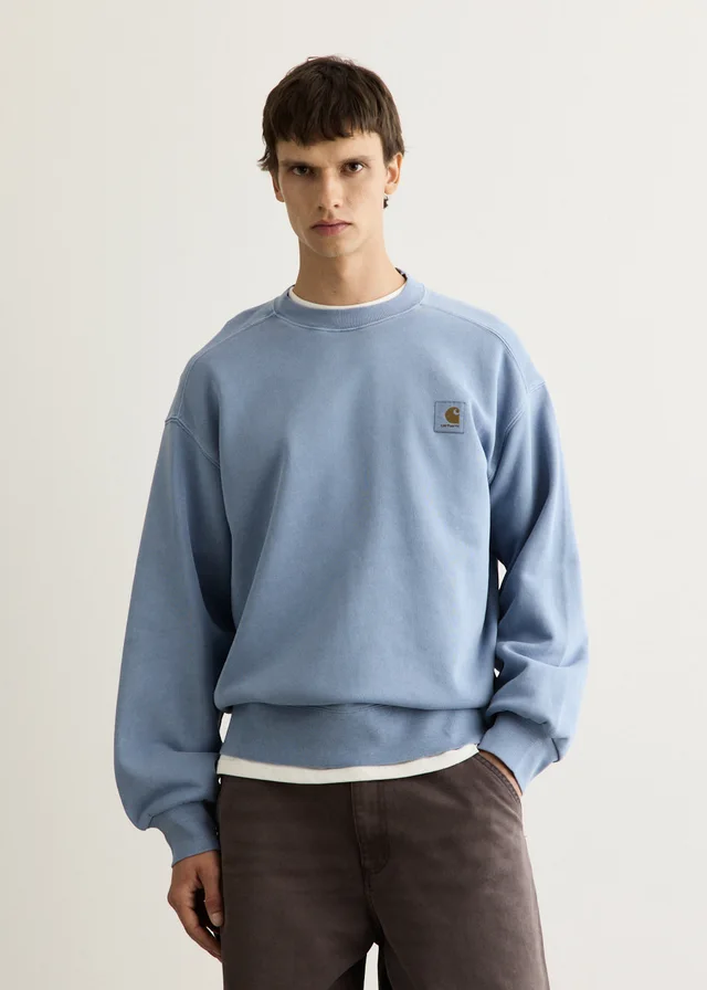 Carhartt WIP Nelson Sweatshirt in Gentle Blue, image 1 of 1 from Incu