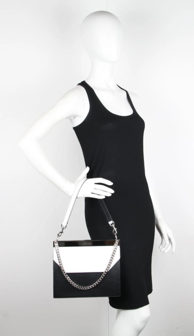 Alexander McQueen Bar Shoulder Bag, Black/Silver, image 1 of 1 from Cultstatus