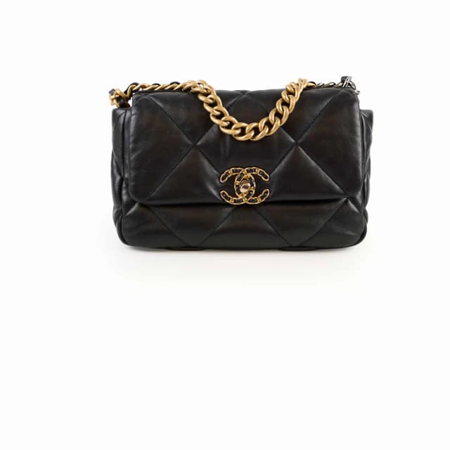 Chanel 19 Small Goatskin Black in Black Goatskin from The Purse Affair, photo 1 of 1
