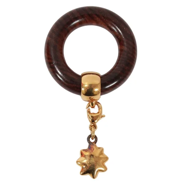 Hermès Star Charm Brown Scarf Ring Gold in Brown from The Reluxe, photo 1 of 1