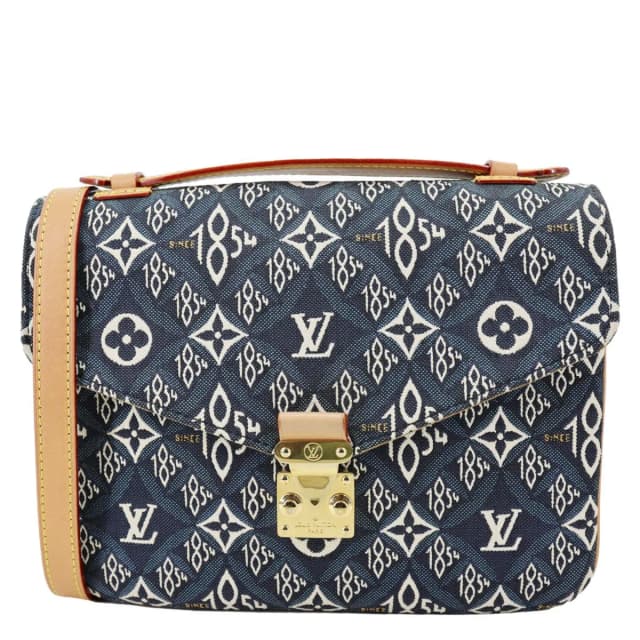Louis Vuitton Metis Pochette Jacquard Since 1854 Top Handle Satchel Bag Blue in Blue Leather from Dallas Designer Handbags, photo 1 of 1