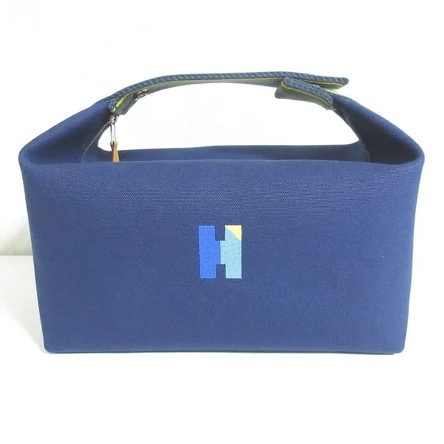 Hermès Brid-a-brac GM Pavillon Pouch Handbag Marine in Navy Canvas from The Reluxe, photo 1 of 1