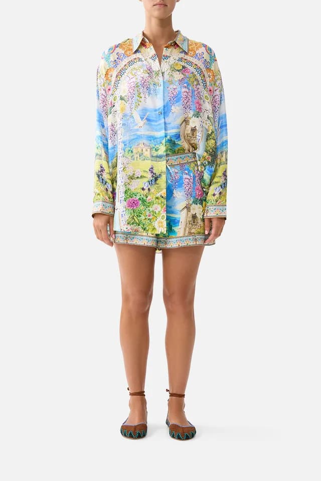 Camilla eBoutique COLLARED SHIRT WITH SIDE BUTTONS NAVÀS NOUVEAU, image 1 of 1 from CAMILLA