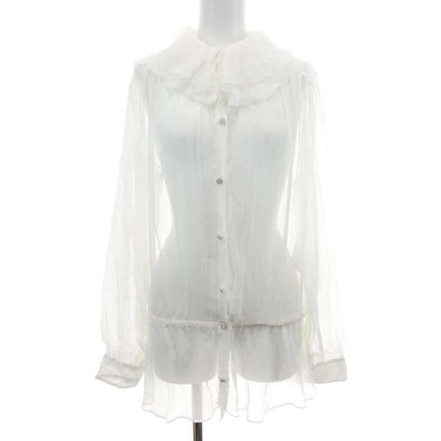 Chanel 25S Shirt White in White Silk from The Reluxe, photo 1 of 1
