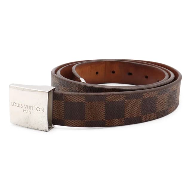 Louis Vuitton Damier Ceinture Carre Belt Silver #actual in Silver Coated canvas from The Reluxe, photo 1 of 1