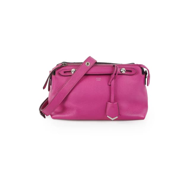 Fendi By The Way Fuchsia Medium Boston Bag in Pink Leather from The Purse Affair, photo 1 of 1