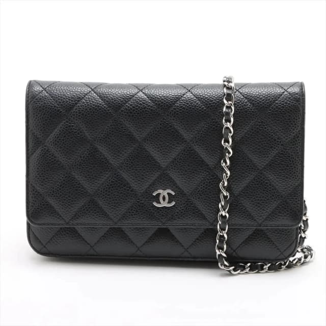 Chanel Caviar Wallet on Chain Black Microchipped in Black Caviar leather from The Purse Affair, photo 1 of 1
