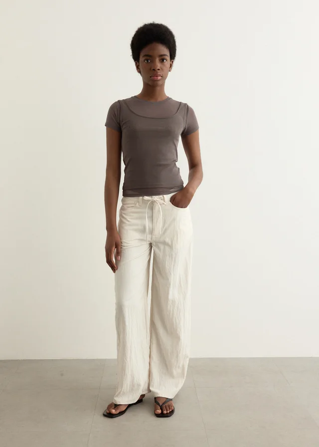 Incu Collection Composer Twill Pants in OFF WHITE, image 1 of 1 from Incu