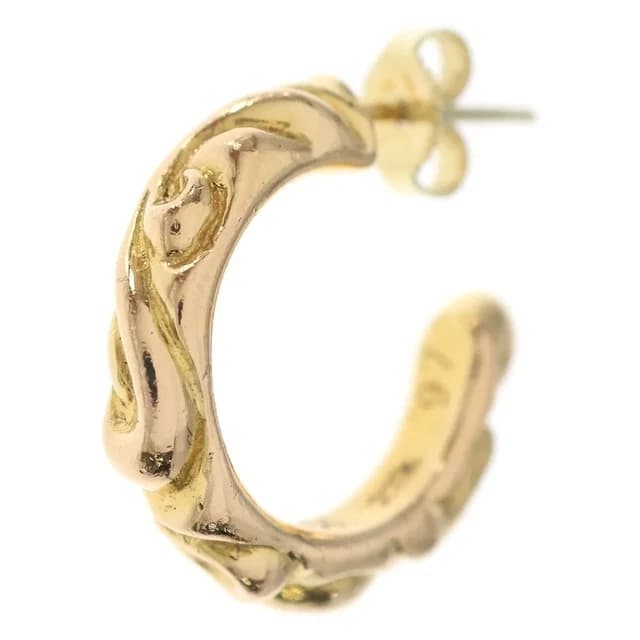 Chrome Hearts 22K Hoop Scrool Scroll Earrings Gold in Gold from The Reluxe, photo 1 of 1