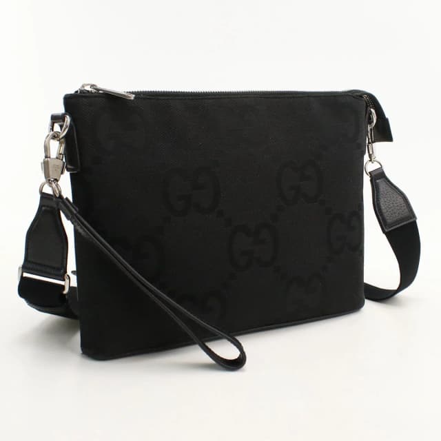 Gucci 2-Way Clutch Jumbo GG Shoulder Bag Canvas in Canvas from The Reluxe, photo 1 of 1