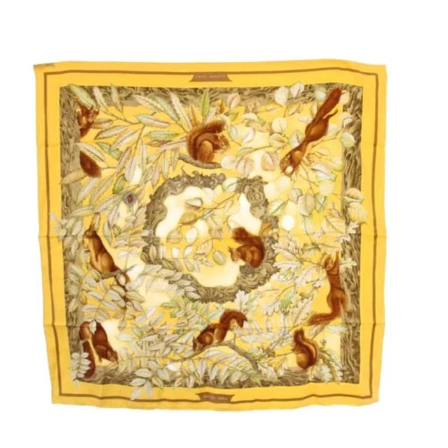 Hermès Carre 90 Casse Noisette Nutcracker Scarf Yellow in Yellow Silk from The Reluxe, photo 1 of 1