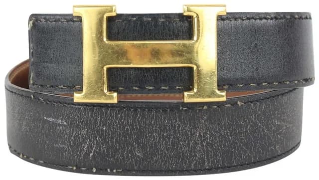 Hermès 32mm Reversible H Logo Belt Kit Black x Brown x Gold in Black Leather from Bagriculture, photo 1 of 1