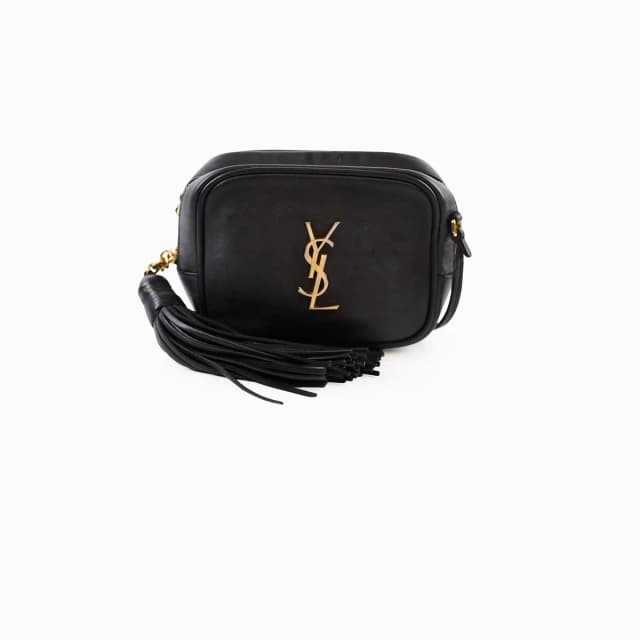 Saint Laurent Mono Pouch Dark Grey in Grey Leather from The Purse Affair, photo 1 of 1