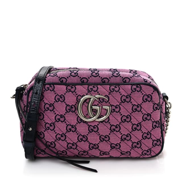 Gucci GG Marmont Multicolor Canvas Bag - Pink in Pink Canvas from H&T, photo 1 of 1
