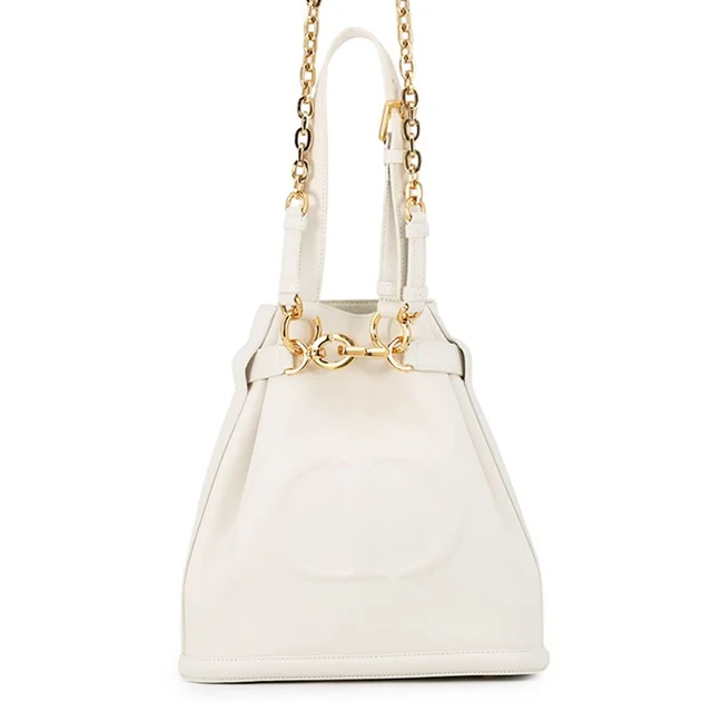 Dior Handbag C'est CD Embossed Leather 2-Way Shoulder White in White Leather from The Reluxe, photo 1 of 1