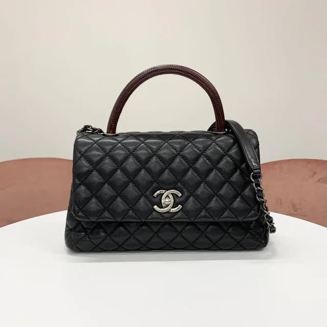 Chanel Quilted Coco Handle 29 Caviar Leather CC Logo in Caviar leather from The Reluxe, photo 1 of 1