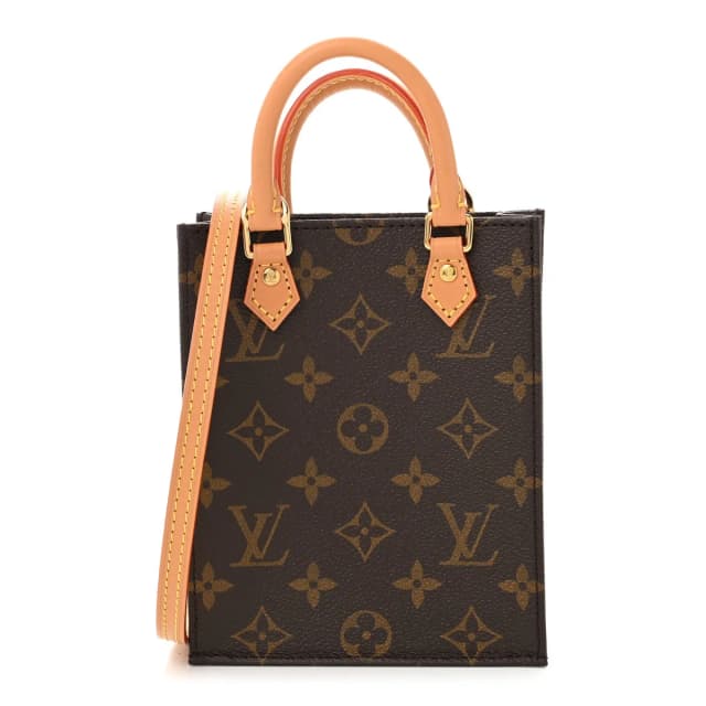 Louis Vuitton Petit Sac Plat Monogram Coated Canvas Bag - Brown in Brown Coated canvas from H&T, photo 1 of 1