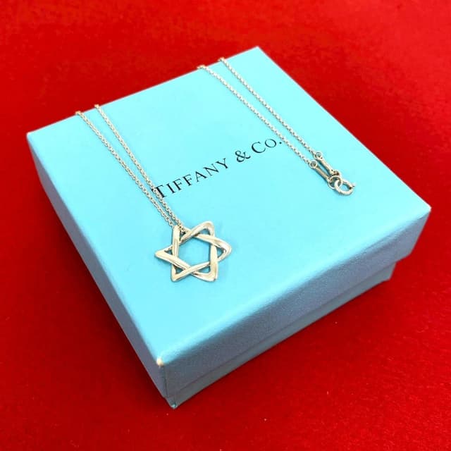 Tiffany & Co. Vintage Star of David Necklace 925 Sterling Silver Pendant in Silver from The Reluxe, photo 1 of 1