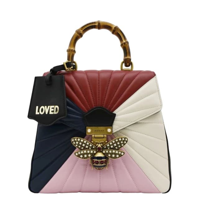 Gucci Queen Margaret Quilted Leather Bee Backpack Multicolor 476664 in Multicolor Leather from Dallas Designer Handbags, photo 1 of 1