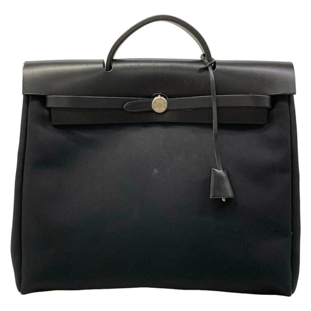 Hermès Handbag Herbag MM Black Leather in Black Leather from The Reluxe, photo 1 of 1