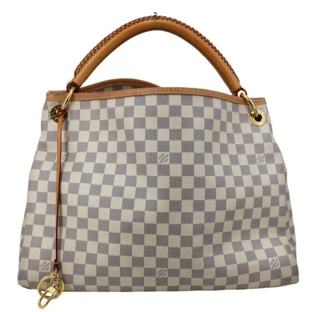 Louis Vuitton Artsy MM NM Damier Azur Shoulder Bag White in White Canvas from Dallas Designer Handbags, photo 1 of 1