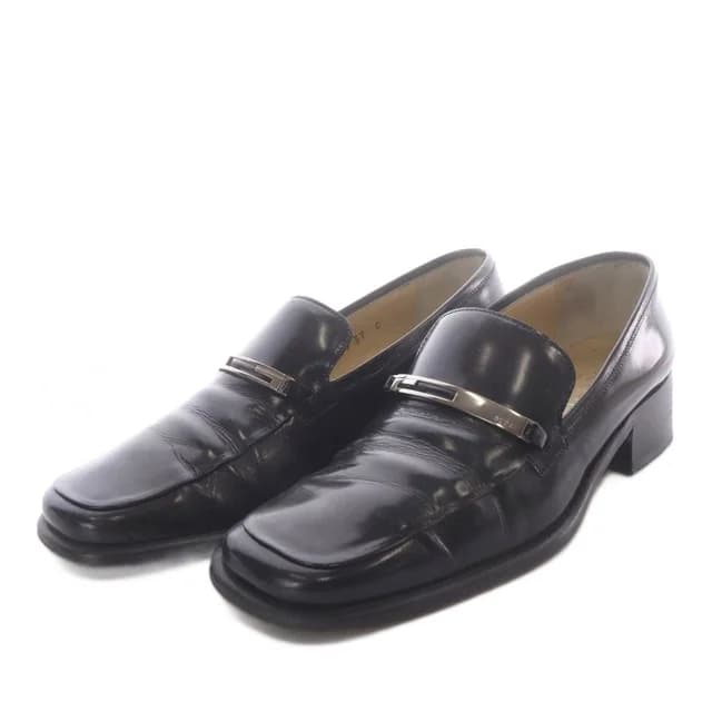 Gucci Loafers Chunky Heel Leather 37c Black in Black Leather from The Reluxe, photo 1 of 1