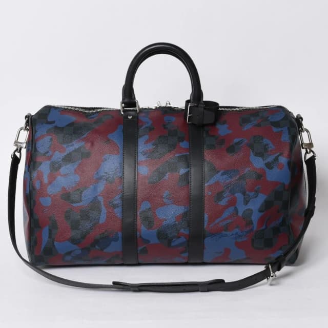 Louis Vuitton Damier Cobalt Camouflage Keepall Bandouliere 45 in Leather from The Reluxe, photo 1 of 1