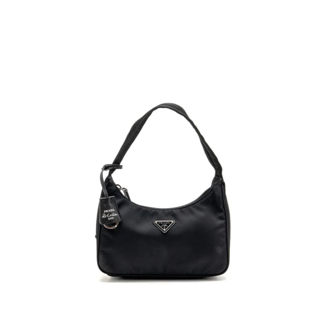 Prada Re-Edition 2000 Re-Nylon Mini Bag Black SHW in Black Nylon from EMIER, photo 1 of 1