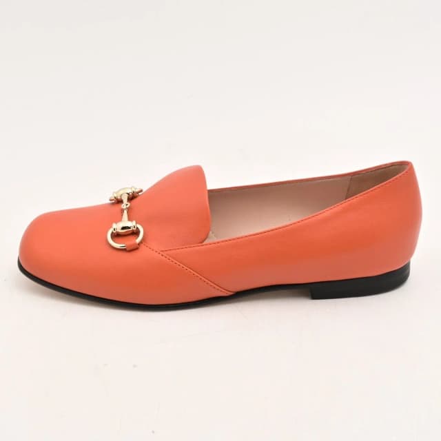 Gucci Loafers Orange Gold Horsebit Leather in Orange Leather from The Reluxe, photo 1 of 1