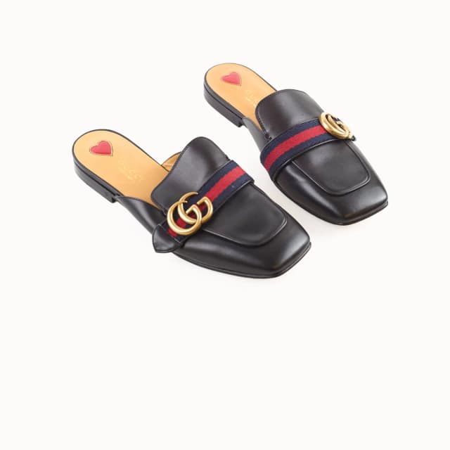 Gucci Pricetown Mules Leather Black - Size 36 in Black Leather from The Purse Affair, photo 1 of 1