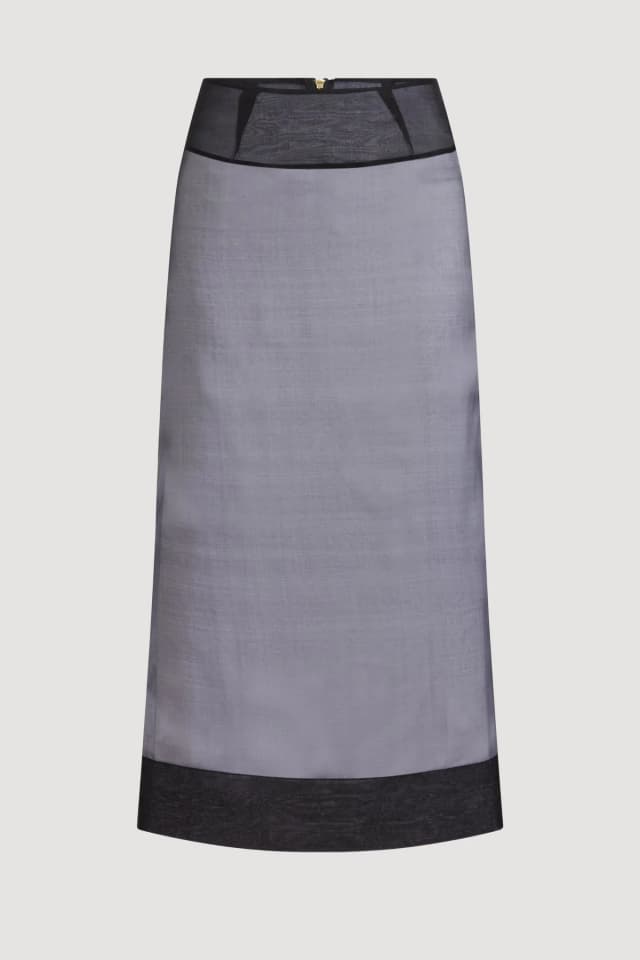 AJE Mirella Organza Skirt in BLACK, image 1 of 1 from Aje