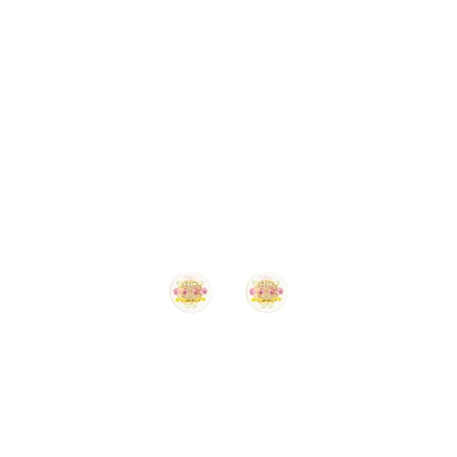 Chanel mini round with CC logo rainbow earrings light gold tone in Gold from EMIER, photo 1 of 1