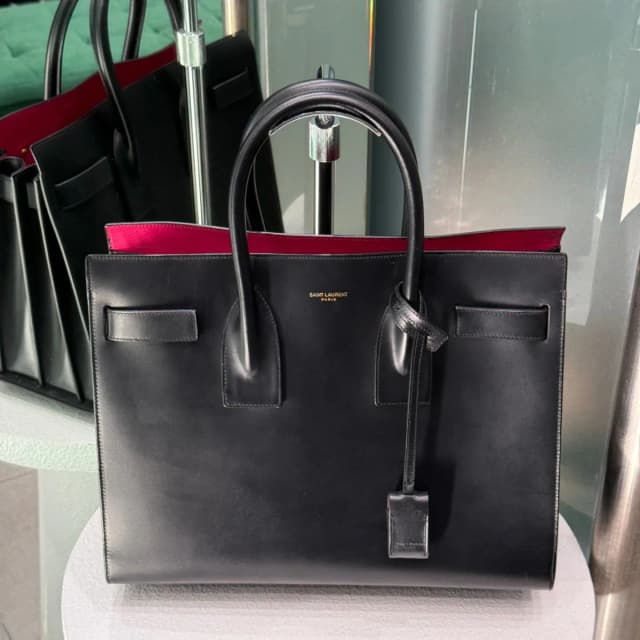 Saint Laurent Sac De Jour Tote Black in Black Calfskin from Revivre, photo 1 of 1
